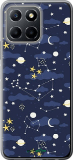 Силиконовый чехол Астрономический узор. Милый дизайн мультяшной вселенной для Huawei Honor X8 5G - 6446u-4149 изображение 