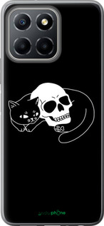 Силиконовый чехол С изображением кота и черепа для Huawei honor X6 - 6491u-3341 изображение 