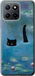 Силиконовый чехол С изображением кота и водяной лилии Monet для Huawei Honor X8 5G - 6519u-4149 изображение 