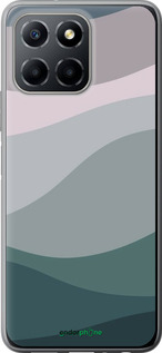 Силиконовый чехол С фиолетовым и бирюзовым ретро-стилем и волнами для Huawei honor X6 - 6533u-3341 изображение 