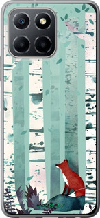 Силиконовый чехол Лис в зелёном лесу для Huawei honor X6 - 6547u-3341 изображение 