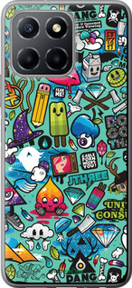 Силиконовый чехол Стикер бомбинг 1 для Huawei honor X6 - 693u-3341 изображение 