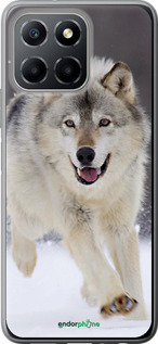 Силиконовый чехол Бегущий волк для Huawei Honor X8 5G - 826u-4149 изображение 
