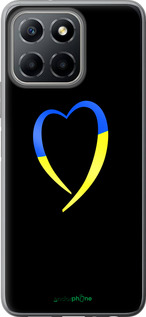 Силиконовый чехол Жёлто-голубое сердце для Huawei honor X6 - 885u-3341 изображение 