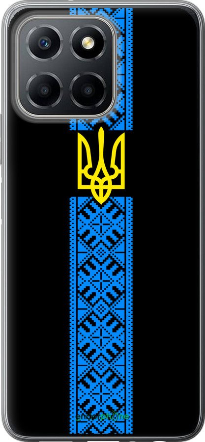 Силиконовый чехол Тризуб в вышиванке для Huawei honor X6 - 1158u-3341 изображение 