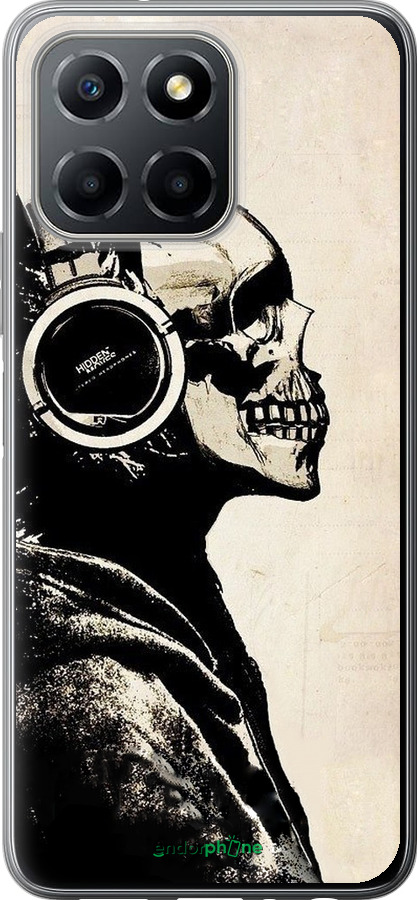 Силиконовый чехол Скелет-меломан v2 для Huawei honor X6 - 1200u-3341 изображение 