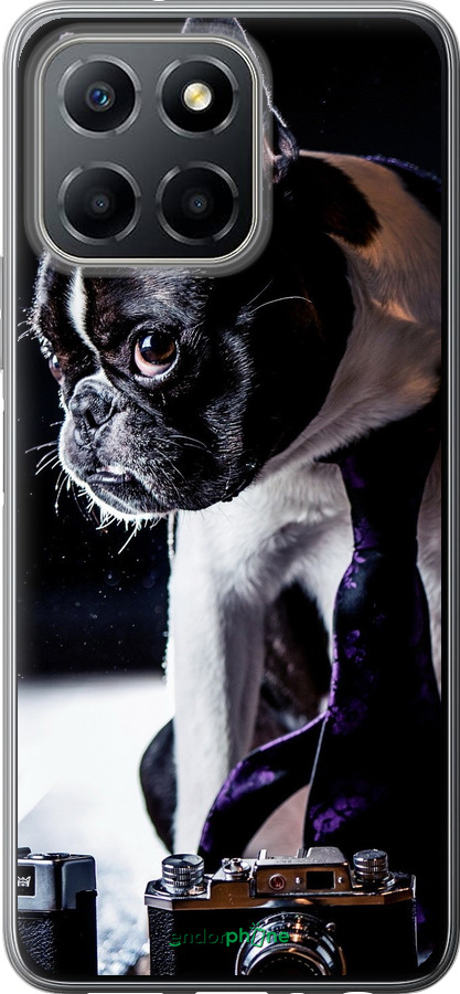 Силиконовый чехол Бульдог-фотограф для Huawei honor X6 - 142u-3341 изображение 