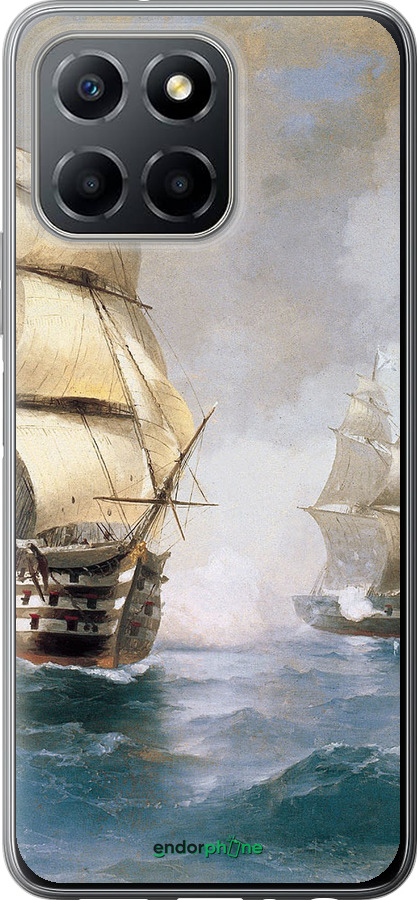 Силиконовый чехол Айвазовский. Корабли для Huawei honor X6 - 160u-3341 изображение 