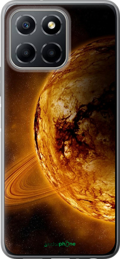 Силиконовый чехол Жёлтый Сатурн для Huawei honor X6 - 170u-3341 изображение 