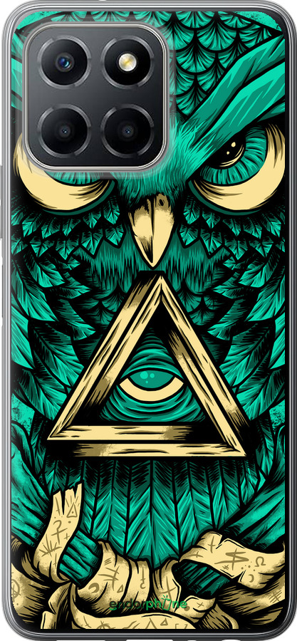 Силиконовый чехол Сова Арт-тату для Huawei honor X6 - 3971u-3341 изображение 