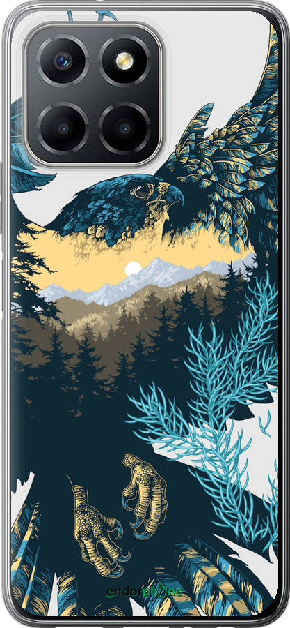 Силиконовый чехол Арт-орел на фоне природы для Huawei honor X6 - 3983u-3341 изображение 