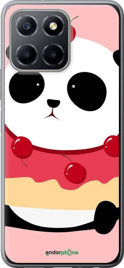 Силиконовый чехол Панда с пончиком для Huawei honor X6 - 3991u-3341 изображение 