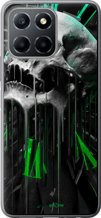 Силиконовый чехол Череп-часы для Huawei Honor X8 5G - 4100u-4149 изображение 