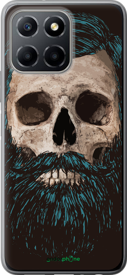 Силиконовый чехол Череп с бородой для Huawei honor X6 - 4102u-3341 изображение 