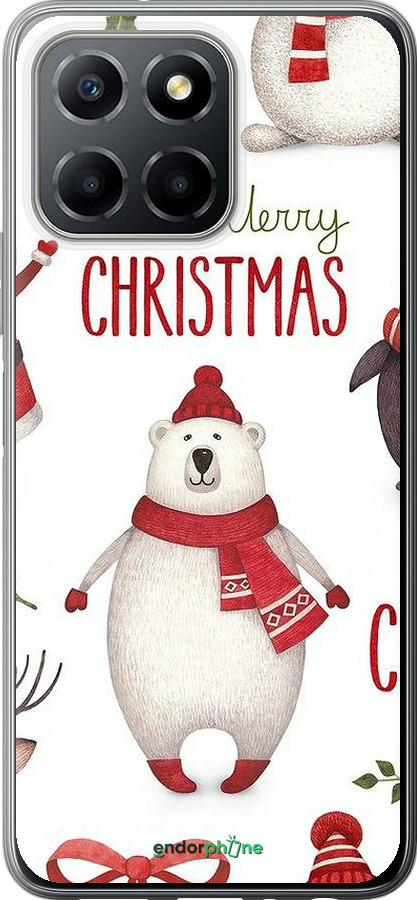 Силиконовый чехол Merry Christmas для Huawei honor X6 - 4106u-3341 изображение 