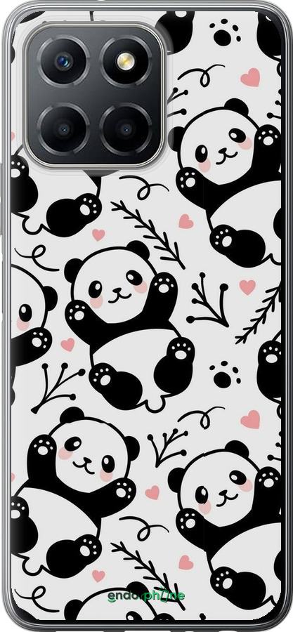 Силіконовий чехол Панди для Huawei Honor X8 5G - 4318u-4149 изображение 