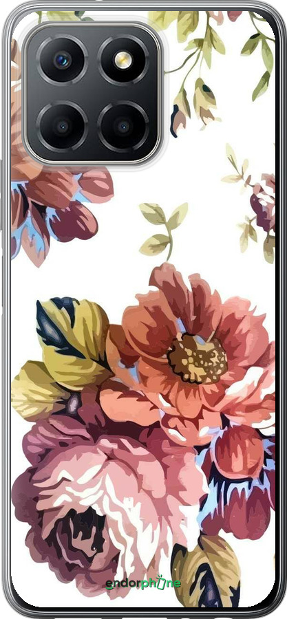Силиконовый чехол Vintage flowers для Huawei honor X6 - 4333u-3341 изображение 