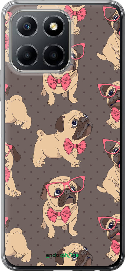 Силиконовый чехол мопсики 2 для Huawei honor X6 - 4362u-3341 изображение 