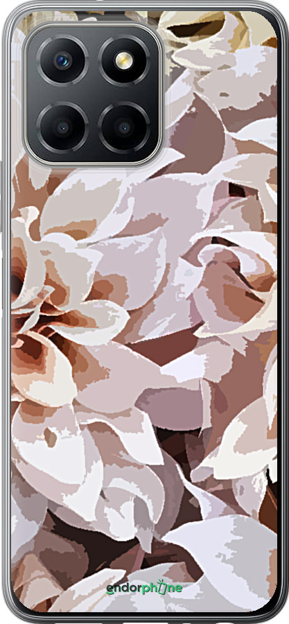 Силиконовый чехол пионы акварелью для Huawei Honor X8 5G - 4376u-4149 изображение 