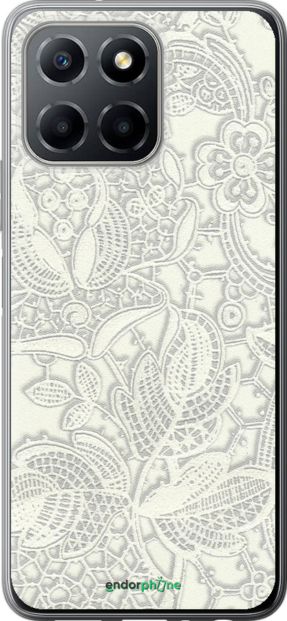 Силиконовый чехол Белое кружево для Huawei Honor X8 5G - 4383u-4149 изображение 