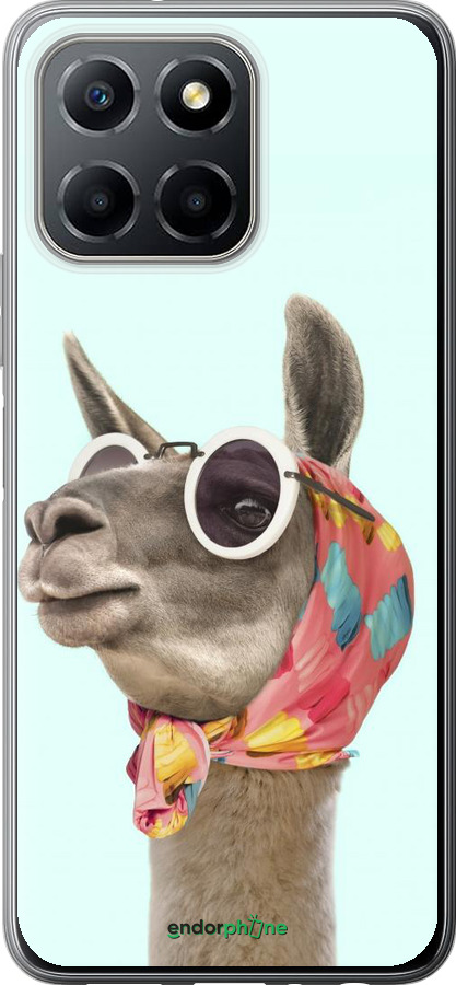 Силиконовый чехол Модная лама для Huawei Honor X8 5G - 4479u-4149 изображение 