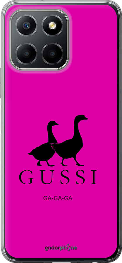 Силиконовый чехол Гуси для Huawei Honor X8 5G - 4561u-4149 изображение 