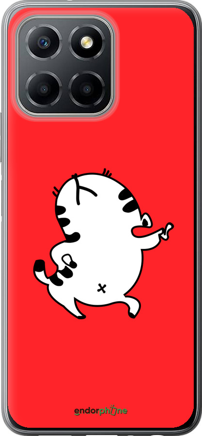 Силиконовый чехол Котик для Huawei Honor X8 5G - 4577u-4149 изображение 