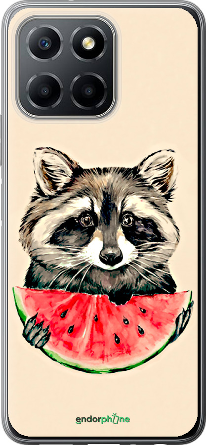 Силиконовый чехол Енотик с арбузом для Huawei honor X6 - 4605u-3341 изображение 