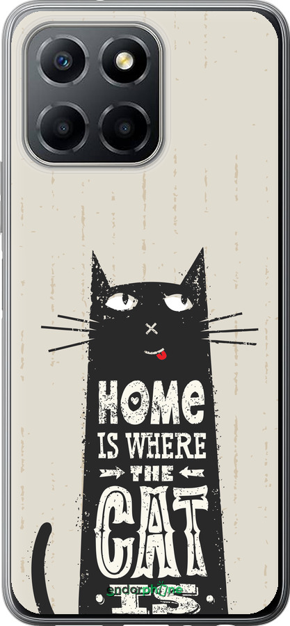 Силиконовый чехол Кот для Huawei honor X6 - 4671u-3341 изображение 