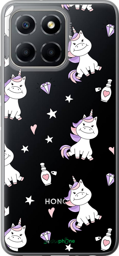 Силиконовый чехол Единорожка v2 для Huawei honor X6 - 4703u-3341 изображение 