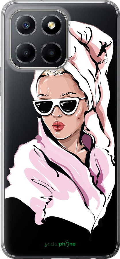 Силиконовый чехол Девушка в очках 2 для Huawei honor X6 - 4714u-3341 изображение 
