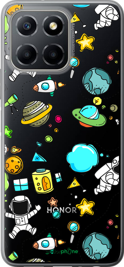 Силиконовый чехол Космос для Huawei Honor X8 5G - 4735u-4149 изображение 