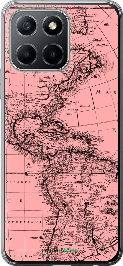 Силиконовый чехол Карта для Huawei honor X6 - 4794u-3341 изображение 