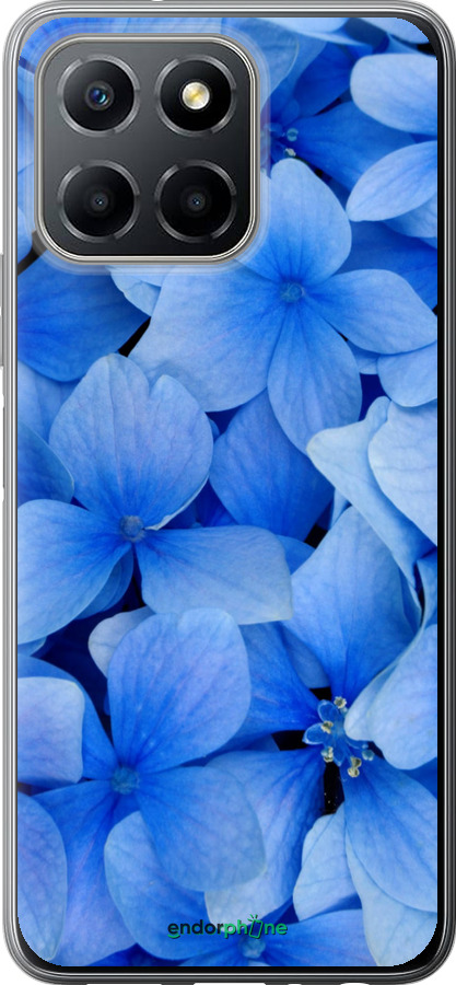 Силиконовый чехол Синие цветы для Huawei honor X6 - 526u-3341 изображение 