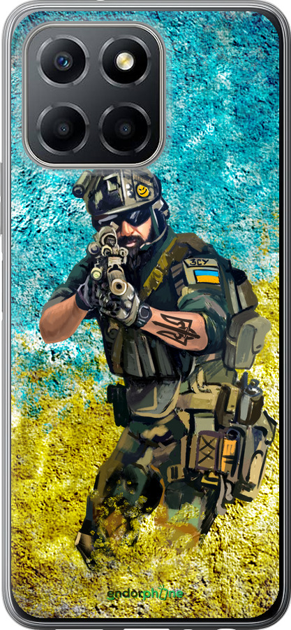 Силиконовый чехол Воин ЗСУ для Huawei honor X6 - 5311u-3341 изображение 