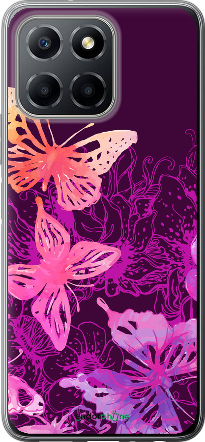 Силиконовый чехол Бабочки v2 для Huawei honor X6 - 5475u-3341 изображение 