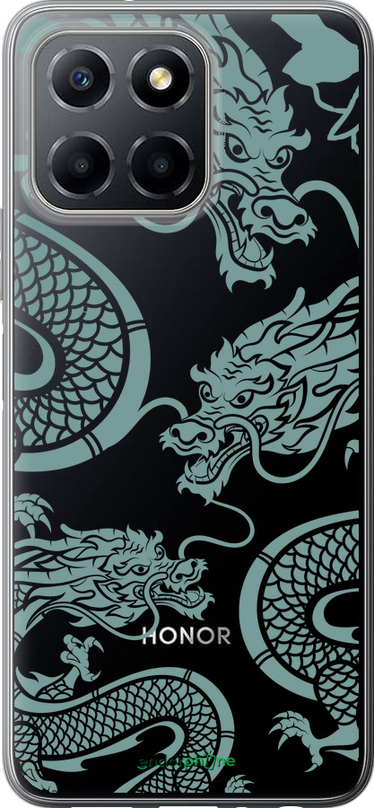 Силиконовый чехол Дракон для Huawei Honor X8 5G - 5476u-4149 изображение 