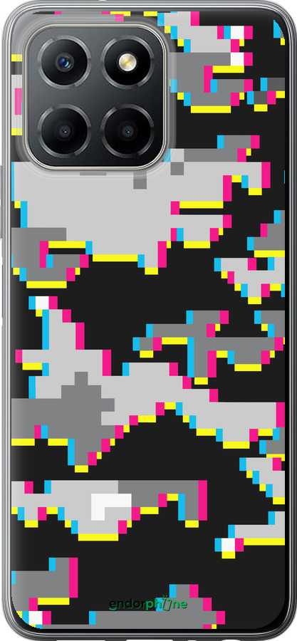 Силиконовый чехол Пиксельный камуфляж для Huawei honor X6 - 5481u-3341 изображение 