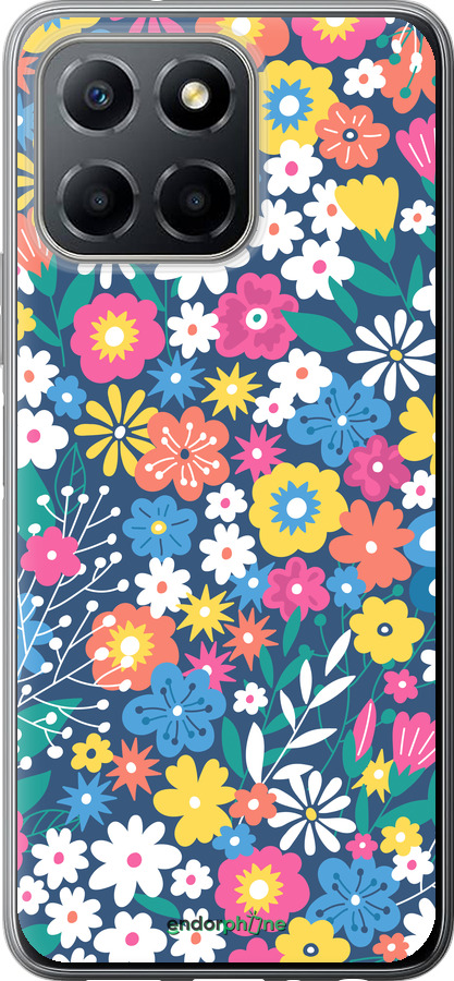 Силиконовый чехол Цветочный фон v4 для Huawei honor X6 - 5494u-3341 изображение 