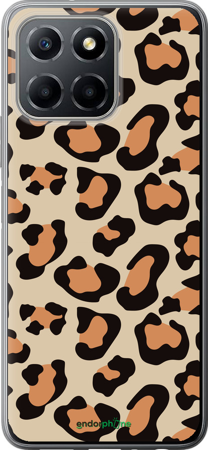 Силиконовый чехол Пятна леопарда v2 для Huawei Honor X8 5G - 5496u-4149 изображение 
