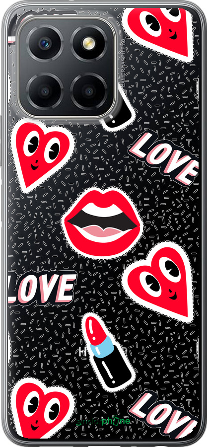 Силиконовый чехол Стикеры v3 для Huawei honor X6 - 5502u-3341 изображение 