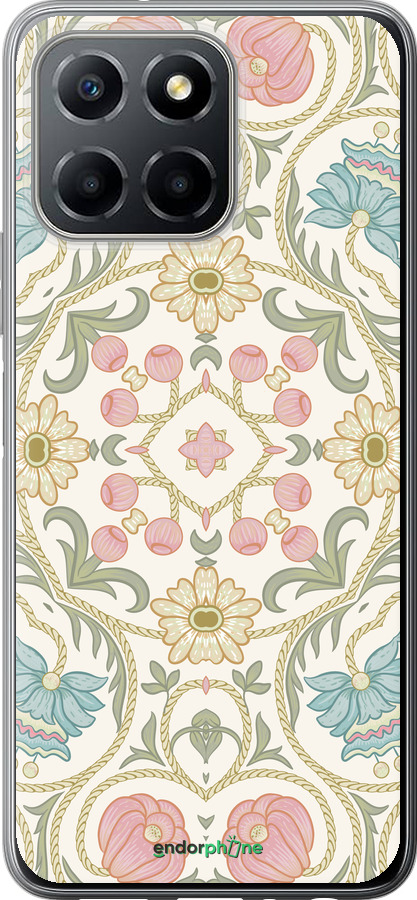 Силиконовый чехол Цветочный орнамент v2 для Huawei honor X6 - 5513u-3341 изображение 