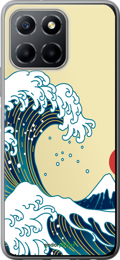 Силиконовый чехол Японские волны для Huawei honor X6 - 5533u-3341 изображение 