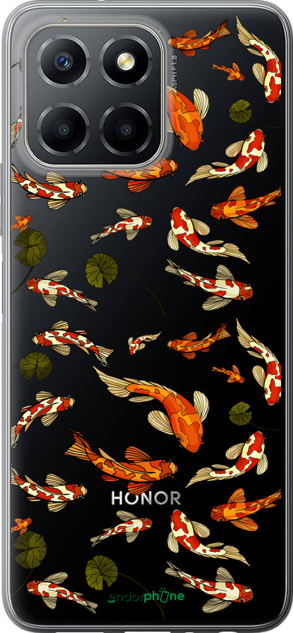 Силиконовый чехол Рыбы Кои для Huawei honor X6 - 5535u-3341 изображение 