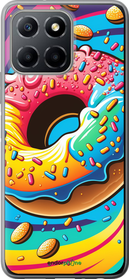 Силиконовый чехол Пончик радуга для Huawei honor X6 - 5584u-3341 изображение 