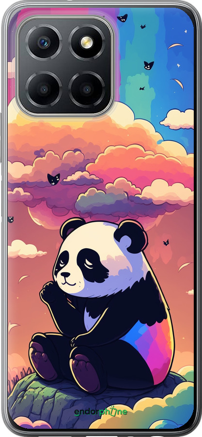 Силиконовый чехол Панда в облаках для Huawei honor X6 - 5585u-3341 изображение 