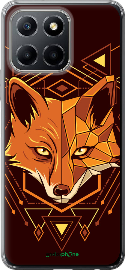 Силиконовый чехол Лиса геометрия для Huawei honor X6 - 5607u-3341 изображение 