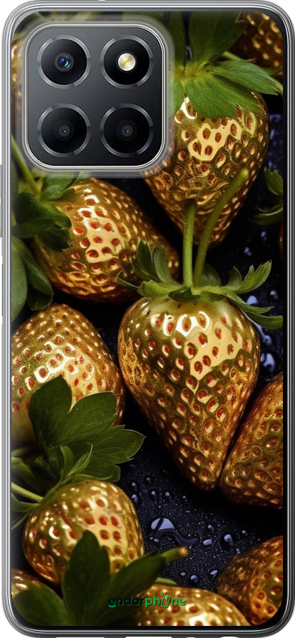 Силиконовый чехол Золотая клубника для Huawei honor X6 - 5637u-3341 изображение 