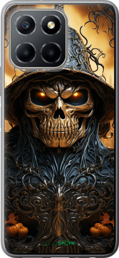 Силиконовый чехол Череп 2 для Huawei Honor X8 5G - 5652u-4149 изображение 