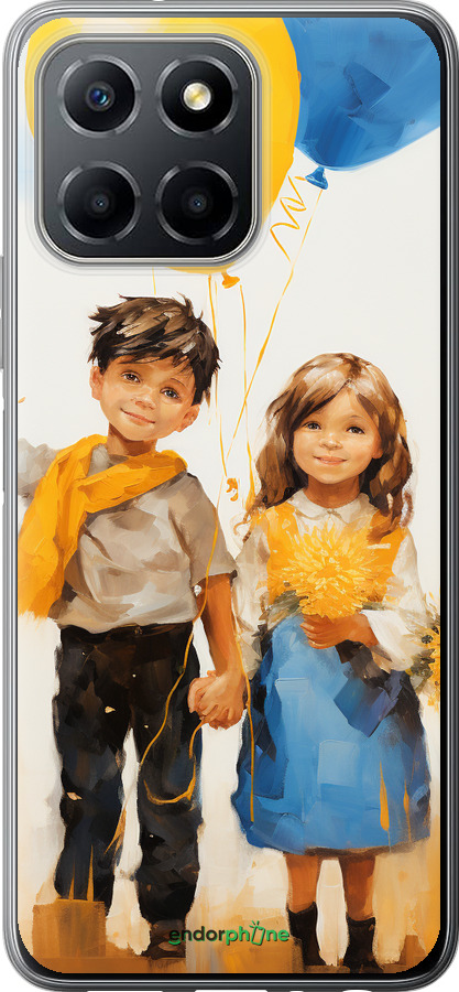 Силиконовый чехол Дети с шариками для Huawei honor X6 - 5659u-3341 изображение 